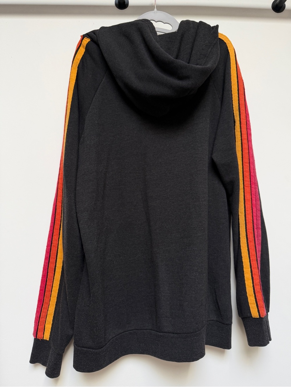 Aviator Nation Zip Up Hoodie Black w/ 4 Stripe on Sleeves - XXL - Soft and Cozy! - Picture 2 of 12